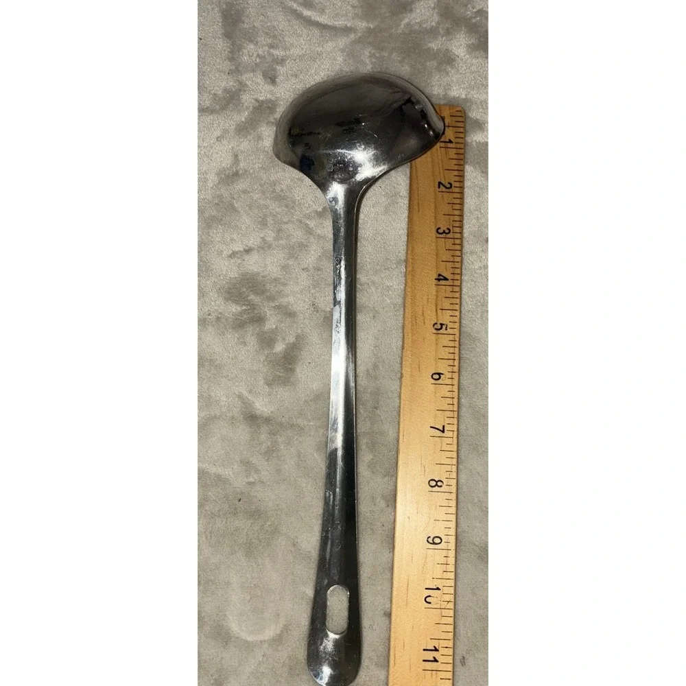Stainless Steel Soup Ladle Long Handle Mirror Polished Serving Spoon 11.5 in